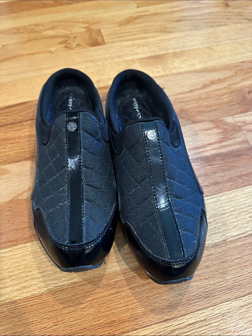 Easy Spirit Men's Black Quilted Slip-On Loafers